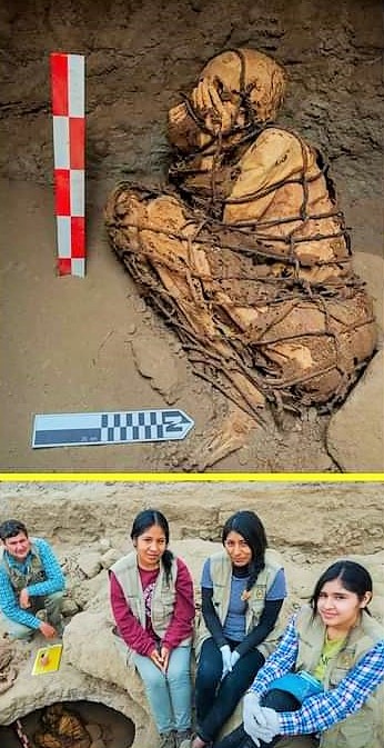Profesor de Arqueología y sus estudiantes de la UNMSM descubren una momia en complejo arqueológico de Cajamarquilla