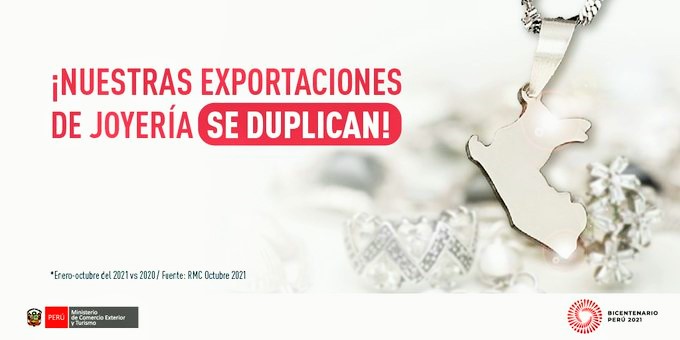 Exportaciones de joyería peruana alcanzaron los US$ 84 millones y llegan a mercados como Estados Unidos y Chile