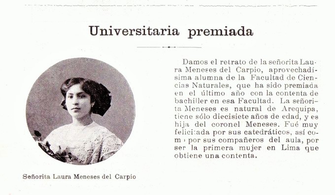 Laura Meneses del Carpio, primera sanmarquina doctorada en Harvard University