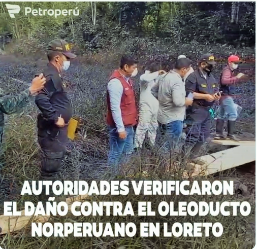 Fiscalía, Fiscalía Ambiental, Osinergmin, Naval, PNP y Petroperú verifican en Urarinas, Loreto, daño generado contra OleoductoNorperuano