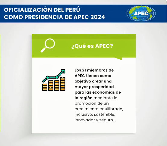 Perú presidirá por tercera vez el Foro de Cooperación Económica del Asia-Pacífico (APEC) en el 2024