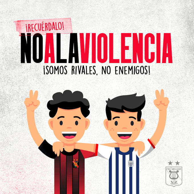 Club Melgar recuerda que ser hincha de un club no hace enemigos: ¡No al racismo, no a la violencia, sí al fútbol!