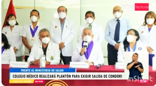CMP y otros gremios de salud anuncian plantón para pedir salida de MINSA de Hernán Condori por ineficiente (video)