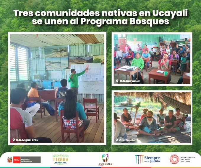 Ucayali: tres comunidades nativas se unen al Programa Bosques para fortalecer acciones conjuntas de conservación