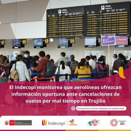 Monitorean que aerolíneas ofrezcan información oportuna a pasajeros ante cancelaciones de vuelos por mal tiempo en Trujillo ✈️