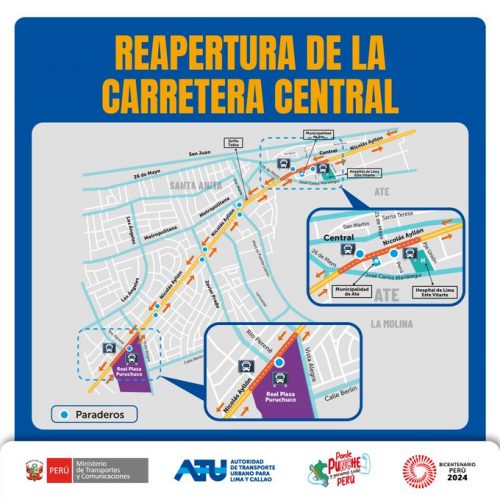 Carretera Central: 68 rutas de transporte público volverán a circular por la vía 🚌