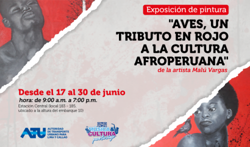 Presentan exposición “Aves, un tributo en rojo a la cultura afroperuana”  🖼️