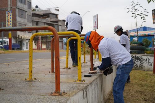 Mejoran condiciones del Parque Grau con pintado e instalación de luces led 🚥