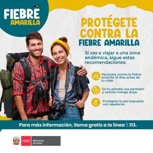 Si vas a viajar o vives en zonas endémicas protégete contra la #FiebreAmarilla 💉