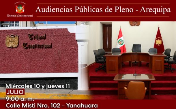 TC verá este miércoles 10 en Arequipa competencial del Congreso contra el PJ por caso de inhabilitación de miembros de la JNJ
