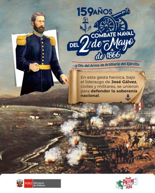Hoy se conmemora el 159.º aniversario del Combate Naval del 2 de Mayo 👏