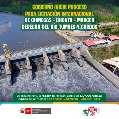 Inician proceso para la licitación internacional de Chinecas, Chonta, Margen Derecha del río Tumbes y Cardos 🔍