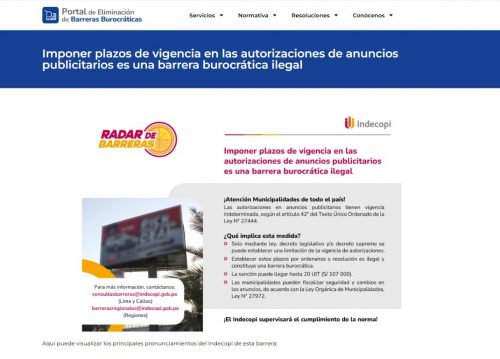Establecer plazos de vigencia para las autorizaciones de anuncios publicitarios es una barrera burocrática ilegal 👀