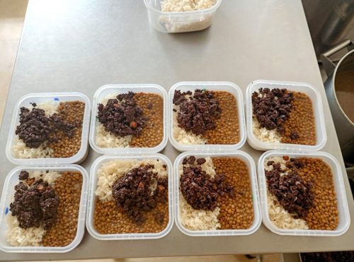 Nutritivo arroz con lenteja y guiso de sangrecita para fortalecer el crecimiento de los niños  🍲