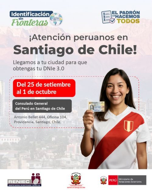 ¡Atención peruanos en #SantiagoDeChile! 📢