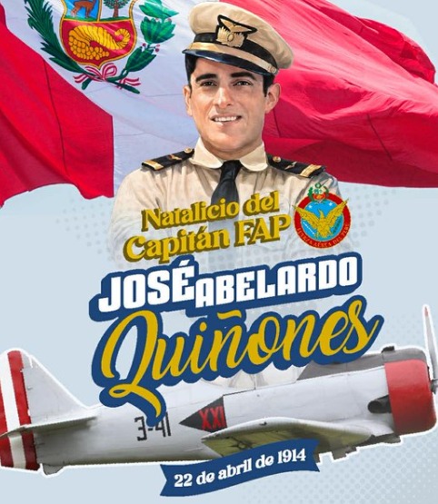 Hoy se conmemora el natalicio del Capitán FAP José Abelardo Quiñones Gonzales✈️