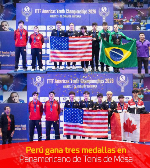 ¡𝗣𝗲𝗿𝘂́ 𝘀𝘂𝗯𝗲 𝗮𝗹 𝗽𝗼𝗱𝗶𝗼 𝗽𝗮𝗻𝗮𝗺𝗲𝗿𝗶𝗰𝗮𝗻𝗼 𝗰𝗼𝗻 𝘁𝗿𝗲𝘀 𝗺𝗲𝗱𝗮𝗹𝗹𝗮𝘀 𝗲𝗻 𝘁𝗲𝗻𝗶𝘀 𝗱𝗲 𝗺𝗲𝘀𝗮! 🏓